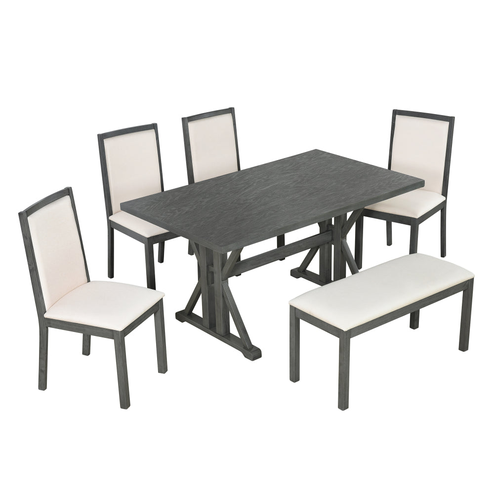 Valencia Dining Set, Set of 6 (Grey)