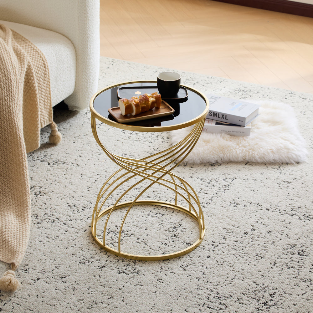 Reese End Table, Gold