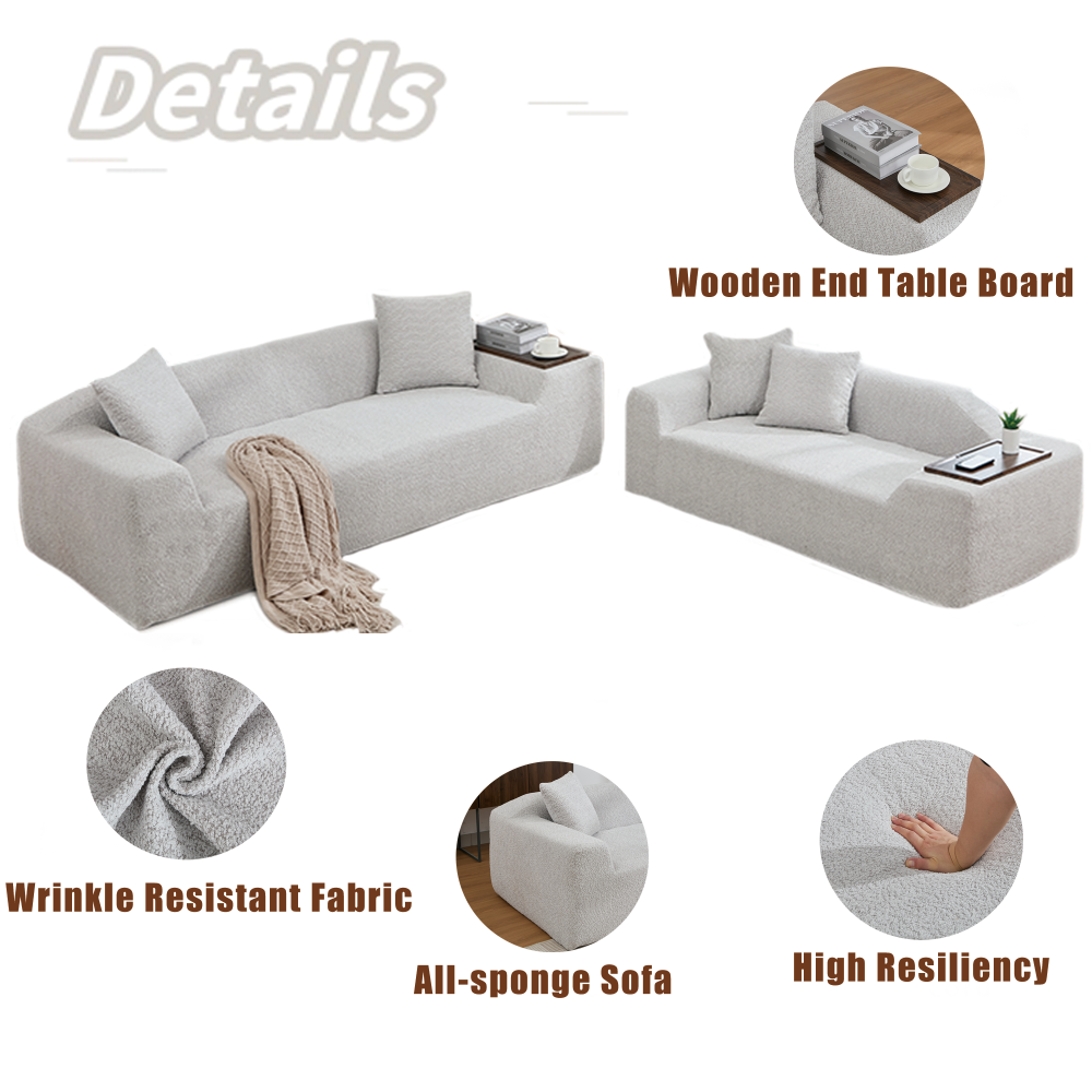 Jazmine Sofa, Light Gray