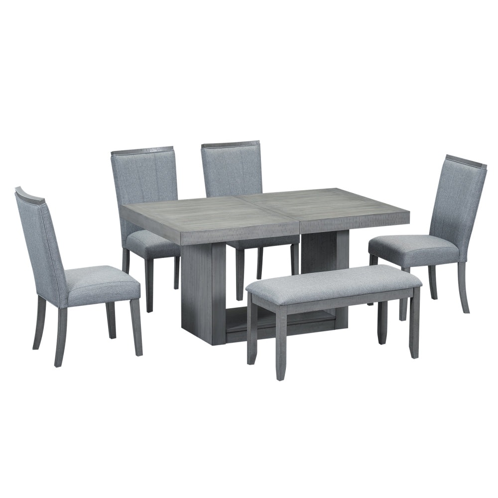 French Dining Set, Set of 6 (Grey)