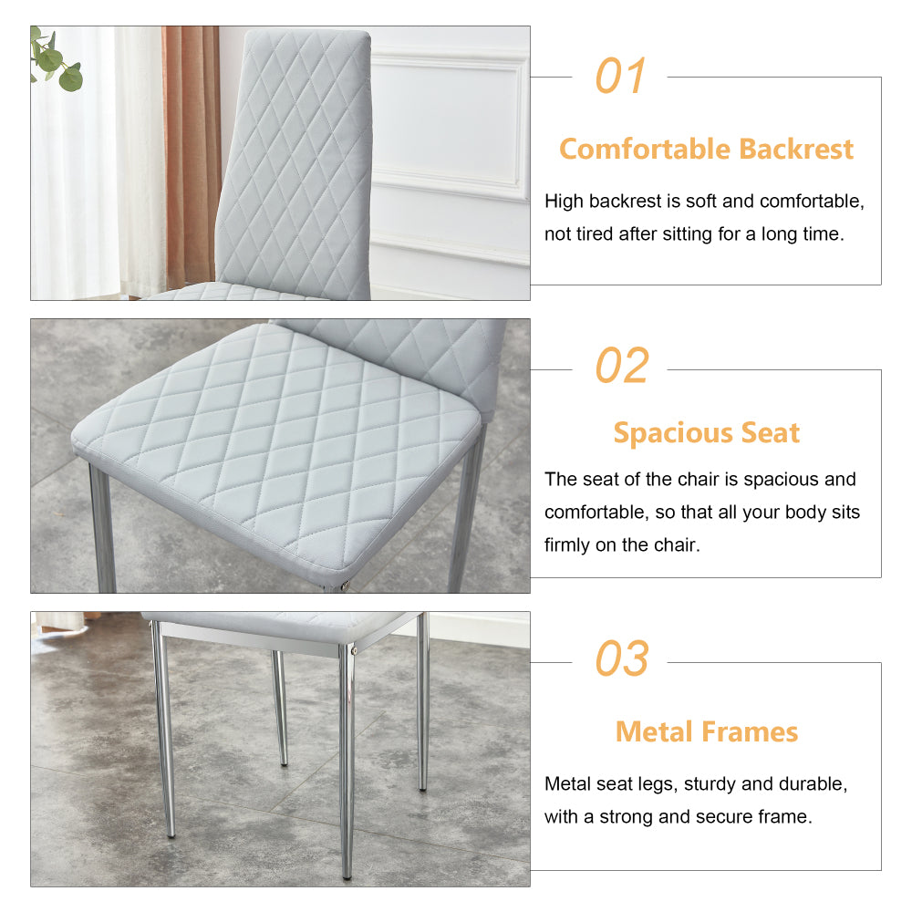 Gordon Dining Set, Set of 7 (Light Gray)