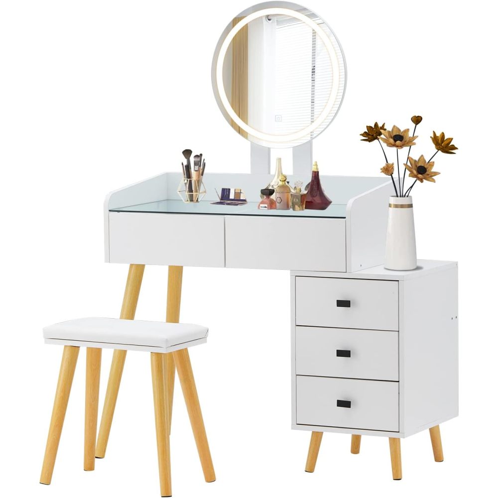 Sevyn Vanity Desk, White
