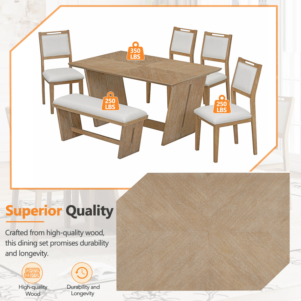 Herring Dining Set, Set of 6 (Brown)