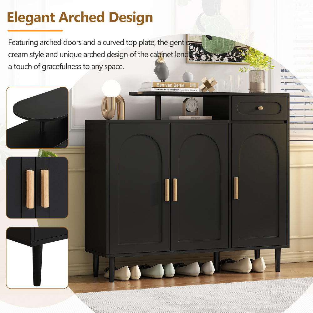 Brycen Shoe Cabinet (Black)