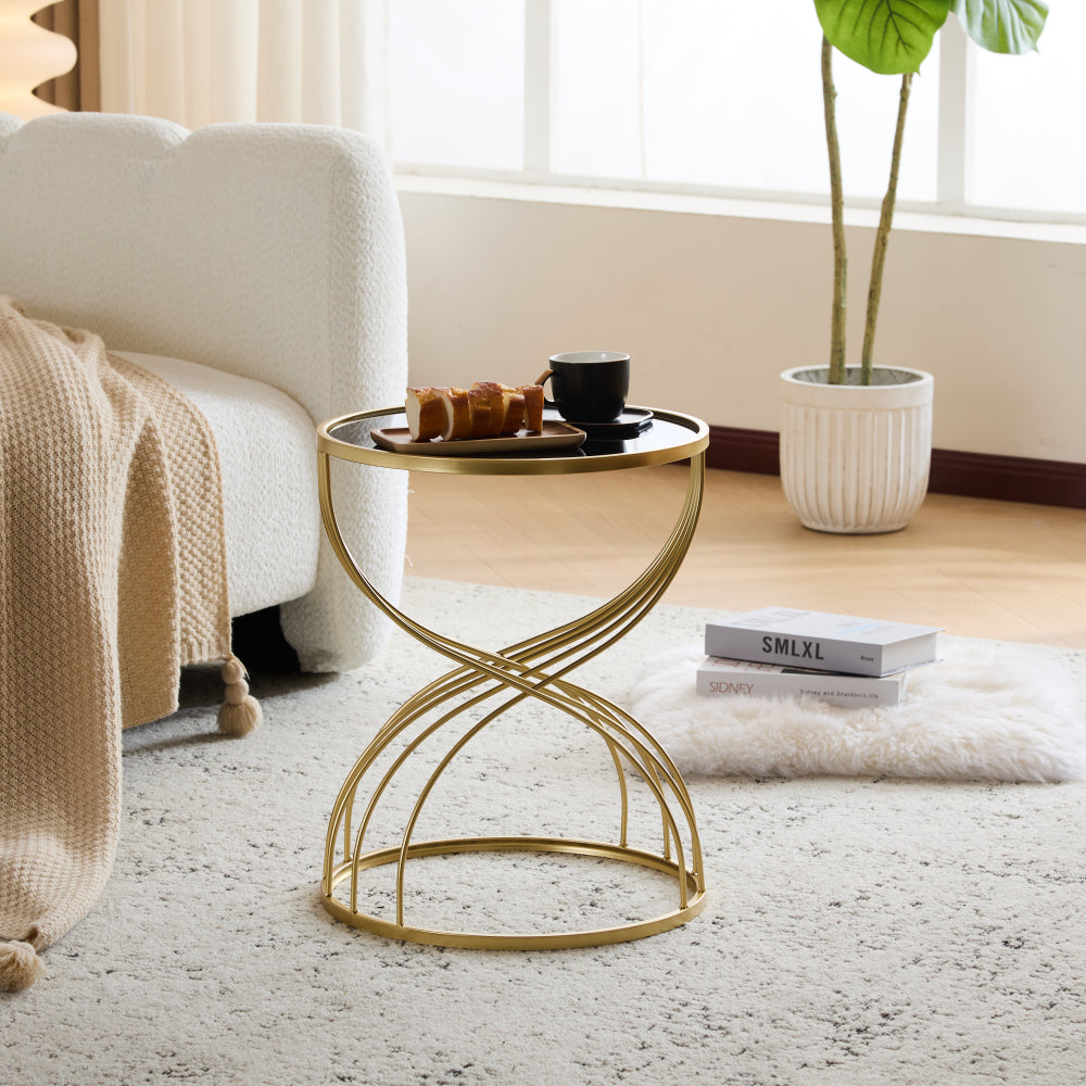 Reese End Table, Gold