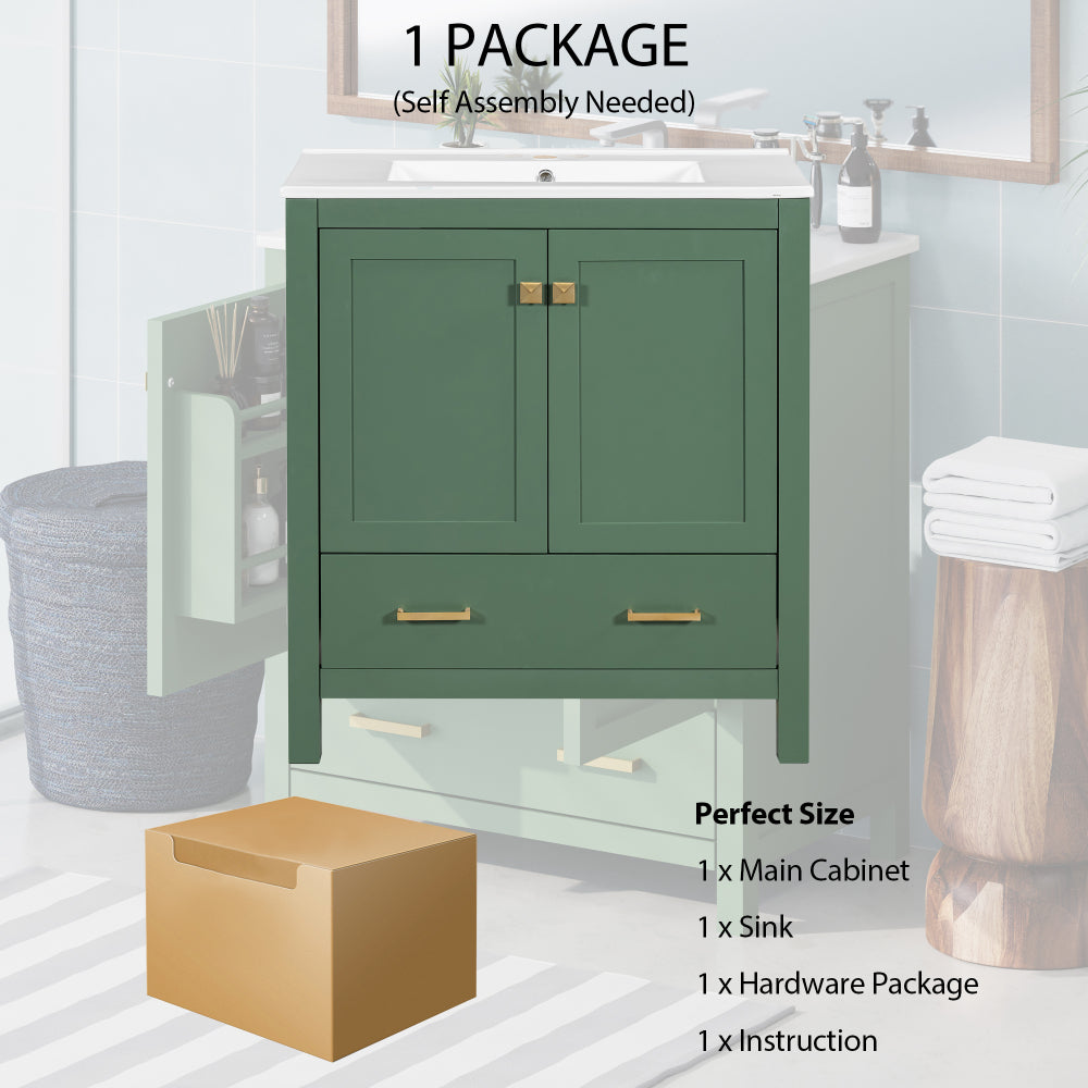 Bautista Bathroom Vanity, Green