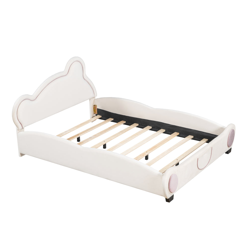Lester Kids Bed, Full (Beige)