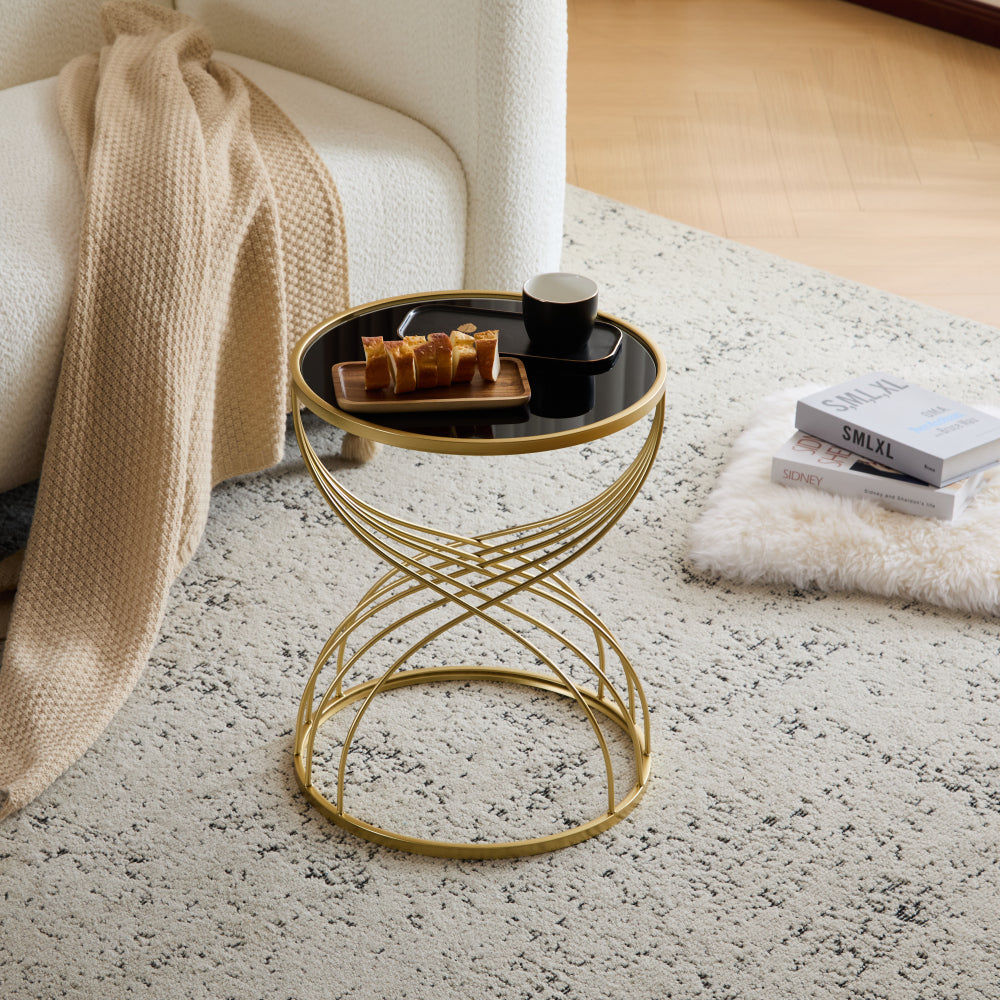 Reese End Table, Gold