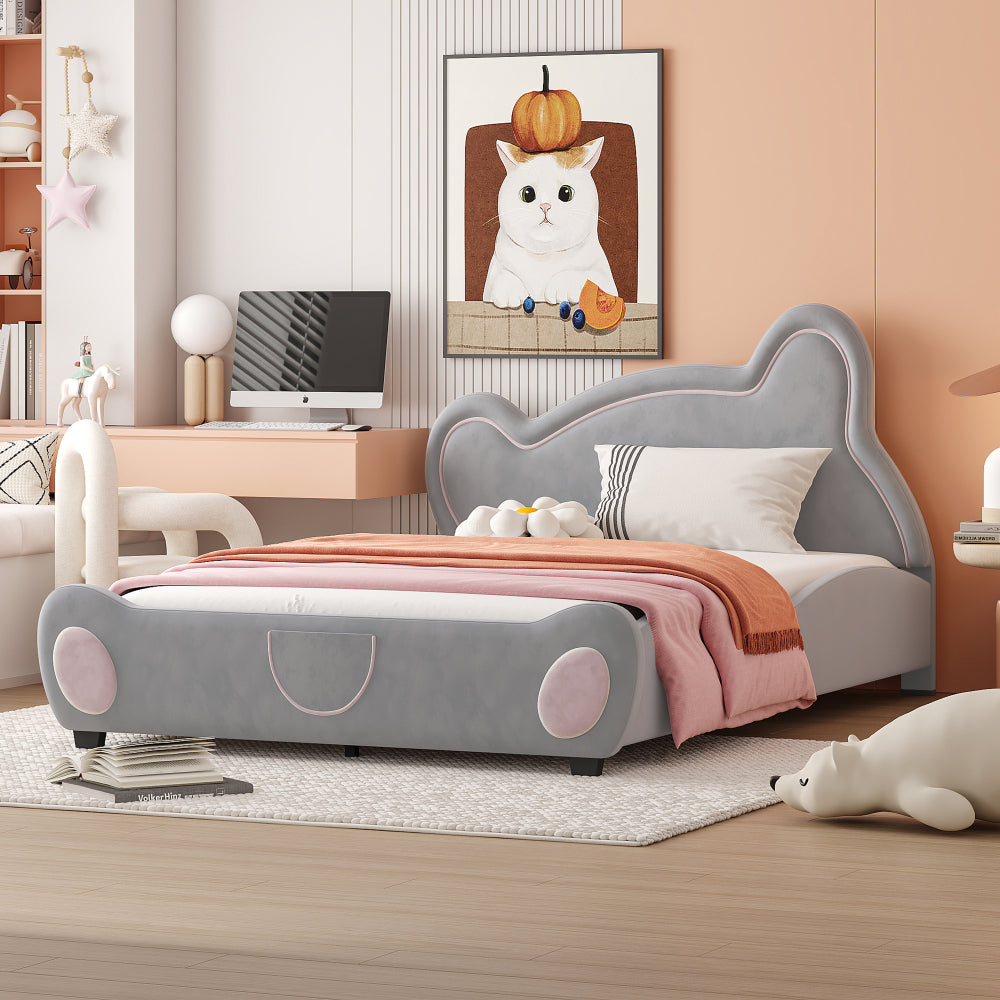 Lester Kids Bed, Full (Grey)