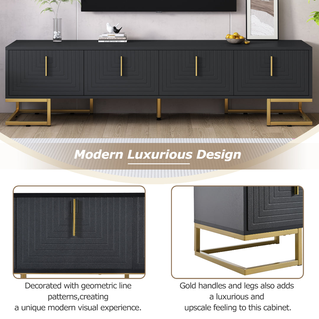 Hugh TV Stand (Black)