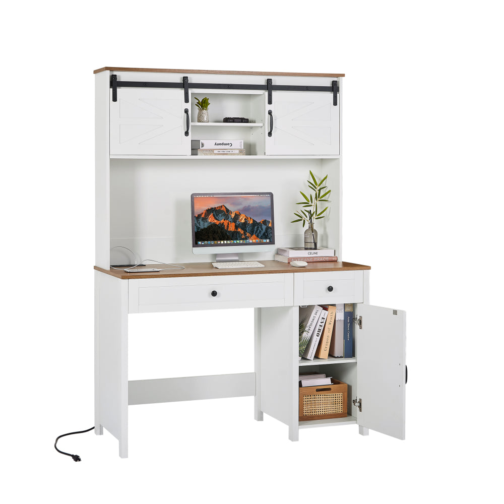 Campbell Office Desk, White