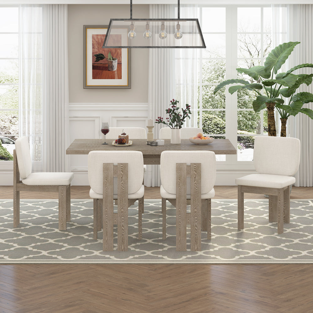 Pineda Dining Set, Set of 7 (Natural)