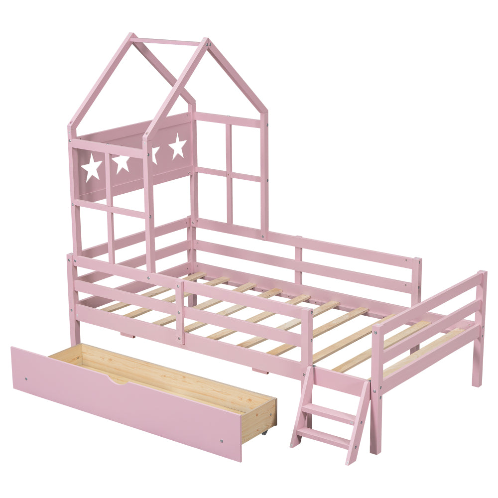 Kailey Bed Frame, Twin (Pink)