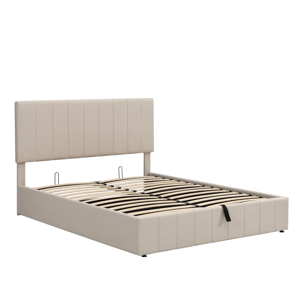 Harley Bed Frame, Queen (Beige)