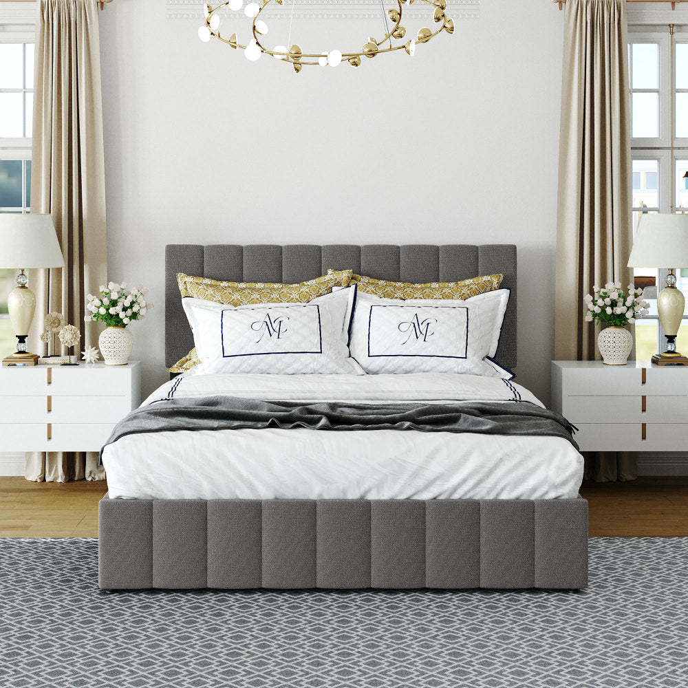Harley Bed Frame, Queen (Grey)