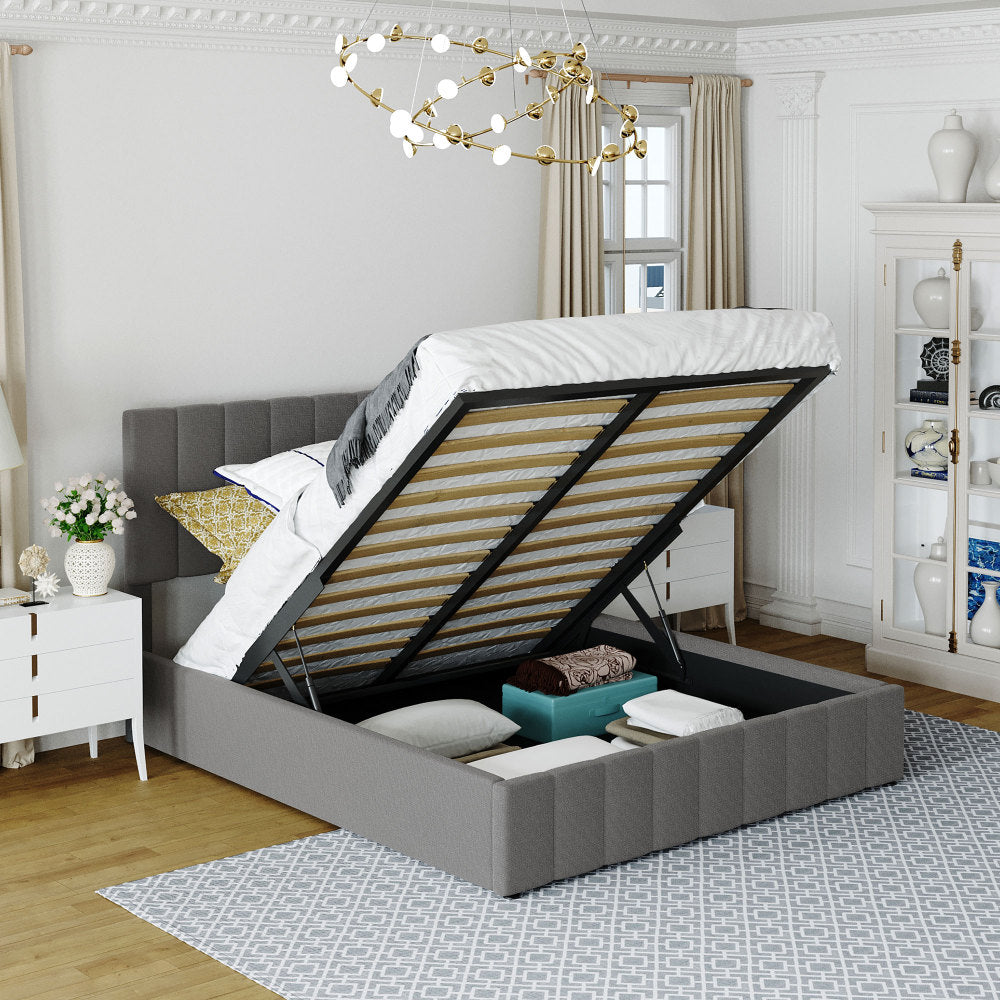 Harley Bed Frame, Queen (Grey)