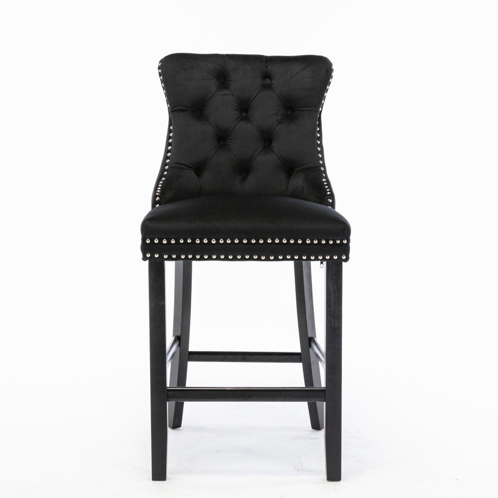 Eliezer Bar Stool, Set of 2 (Black)