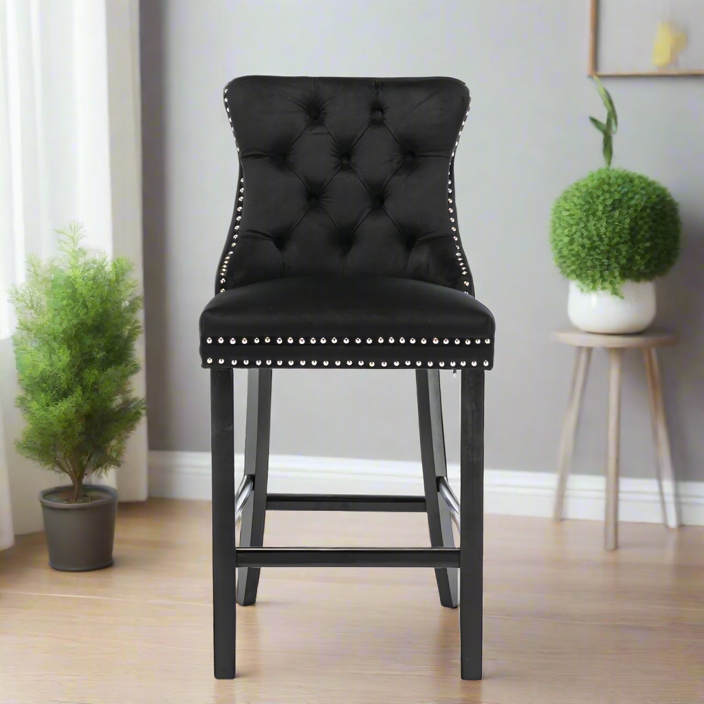 Eliezer Bar Stool, Set of 2 (Black)
