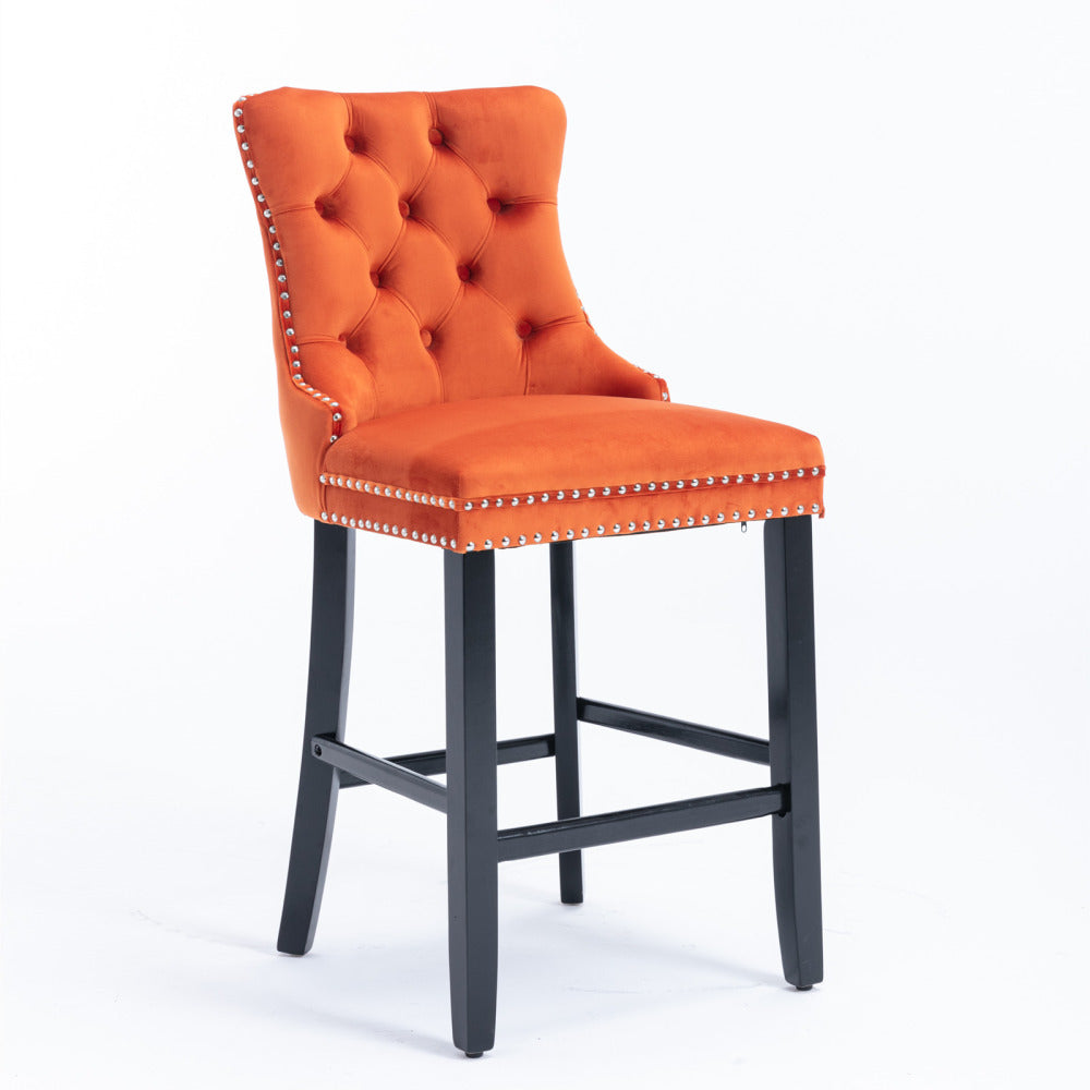 Eliezer Bar Stool, Set of 2 (Orange)
