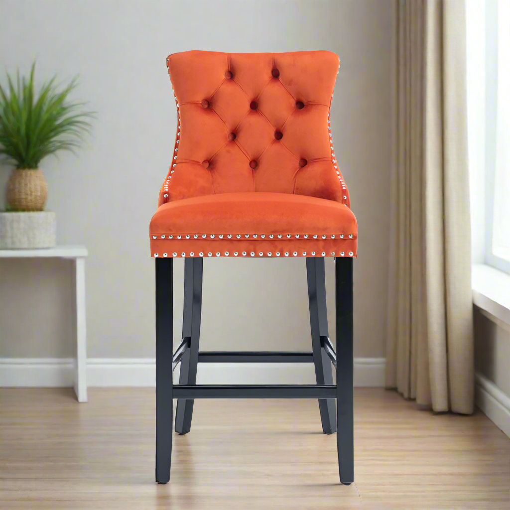 Eliezer Bar Stool, Set of 2 (Orange)
