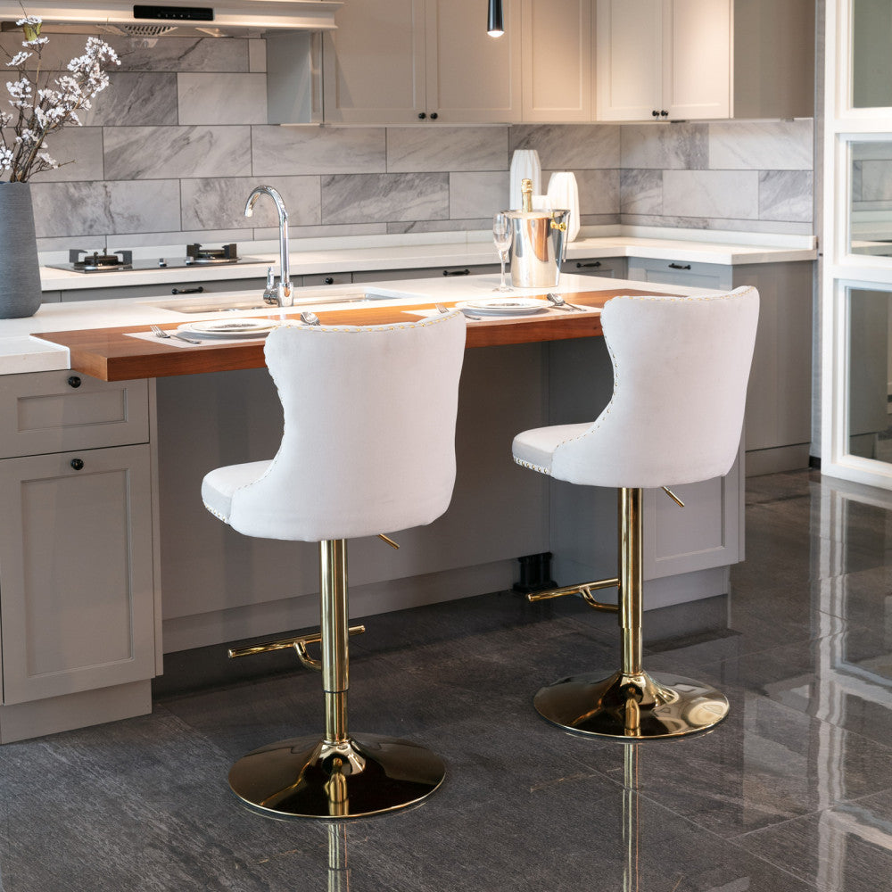 Clayton Bar Stool, Set of 2 (Beige)