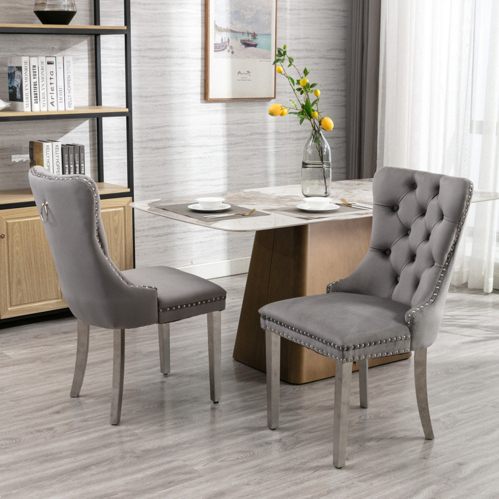 Corbin Dining Chair, Set of 2 (Grey)