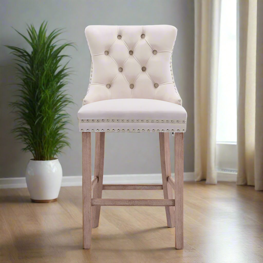 Eliezer Bar Stool, Set of 2 (Beige)