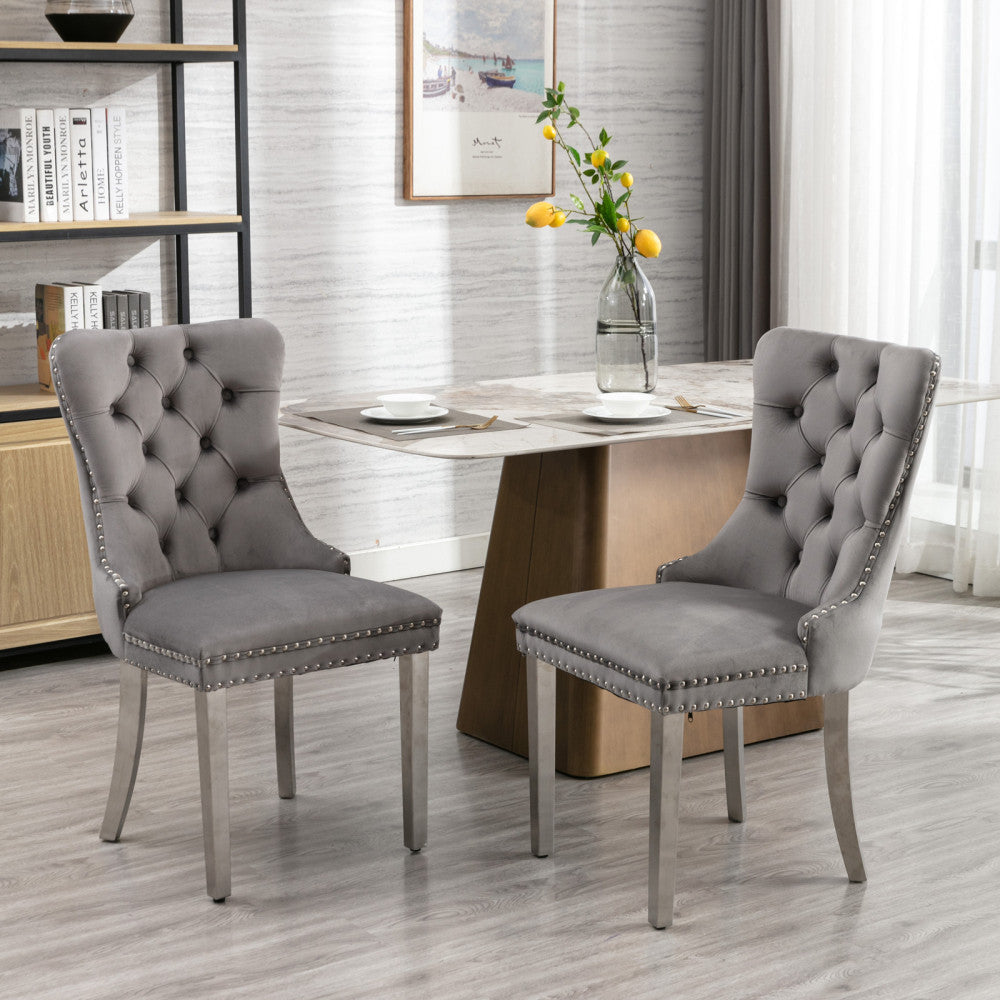 Corbin Dining Chair, Set of 2 (Grey)