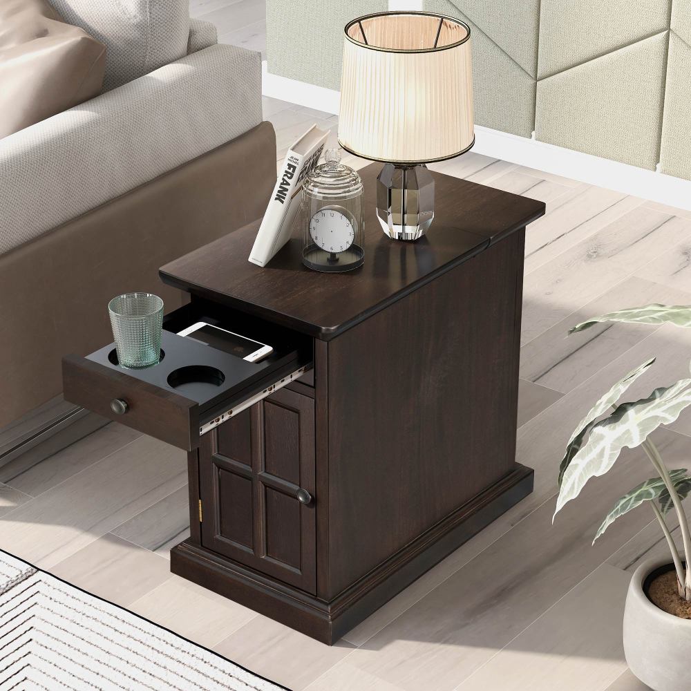 Rosalie End Table (Dark Brown)