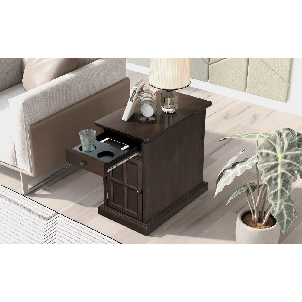 Rosalie End Table (Dark Brown)