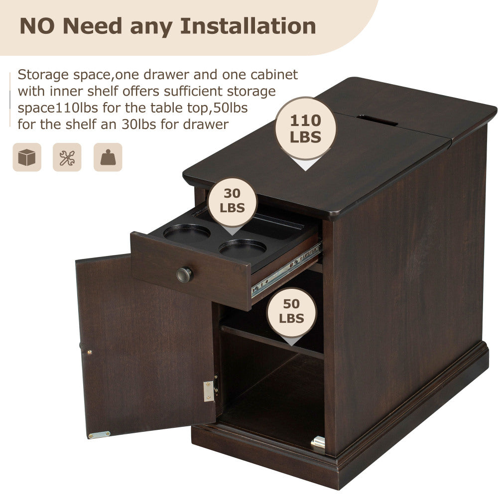 Rosalie End Table (Dark Brown)
