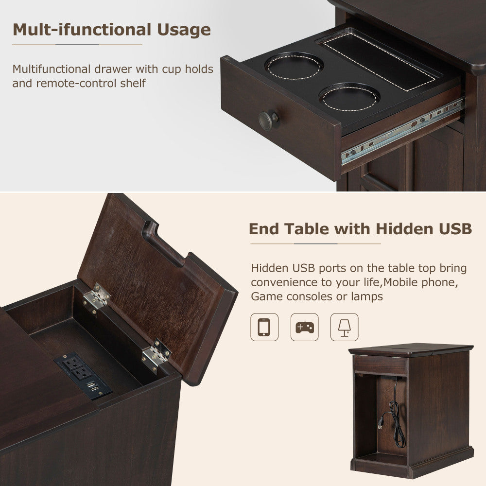 Rosalie End Table (Dark Brown)