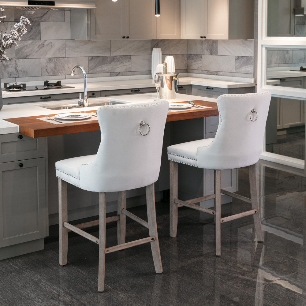 Eliezer Bar Stool, Set of 2 (Beige)