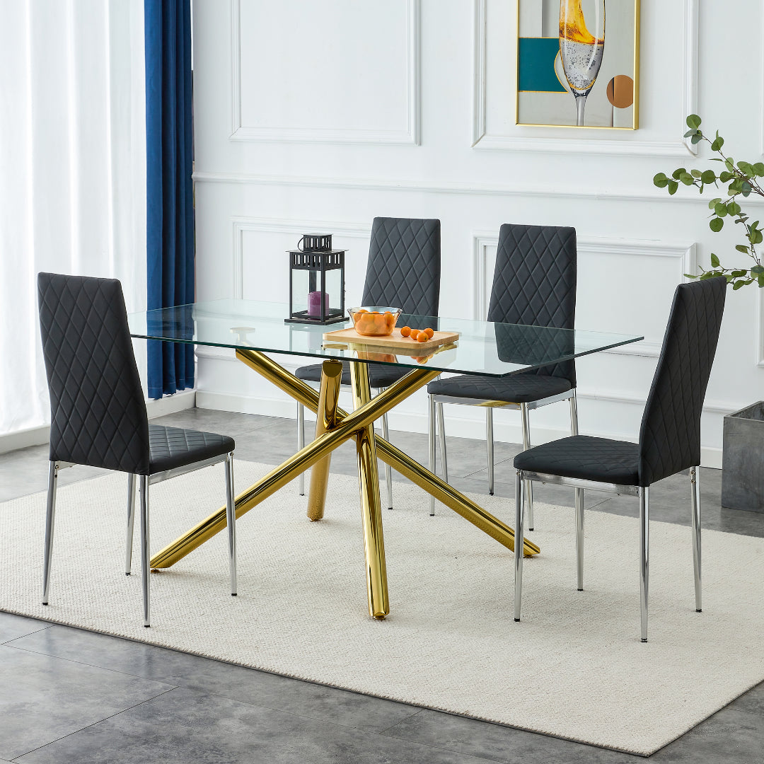 Gordon Dining Chair, Set of 4 (Black)