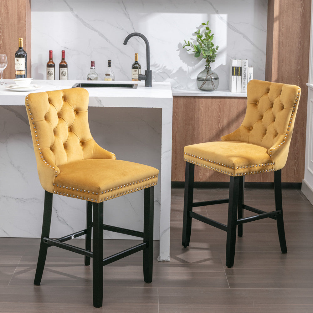 Eliezer Bar Stool, Set of 2 (Gold)