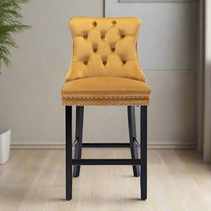 Eliezer Bar Stool, Set of 2 (Gold)