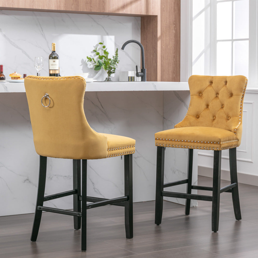 Eliezer Bar Stool, Set of 2 (Gold)