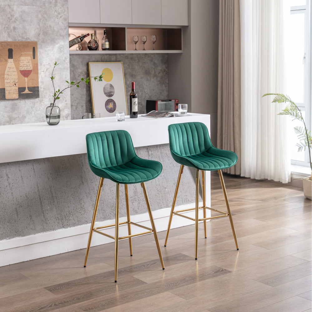 Morrison Bar Stool, Set of 2 (Green)