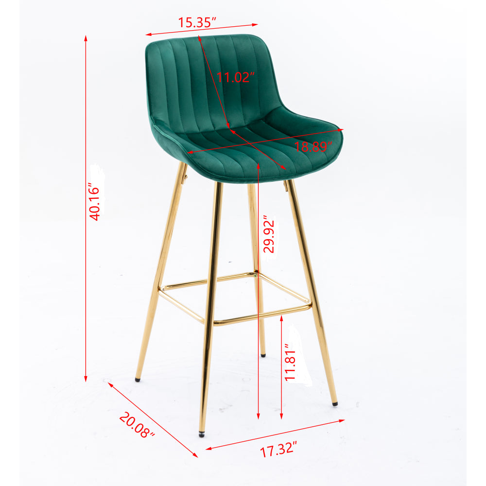 Morrison Bar Stool, Set of 2 (Green)