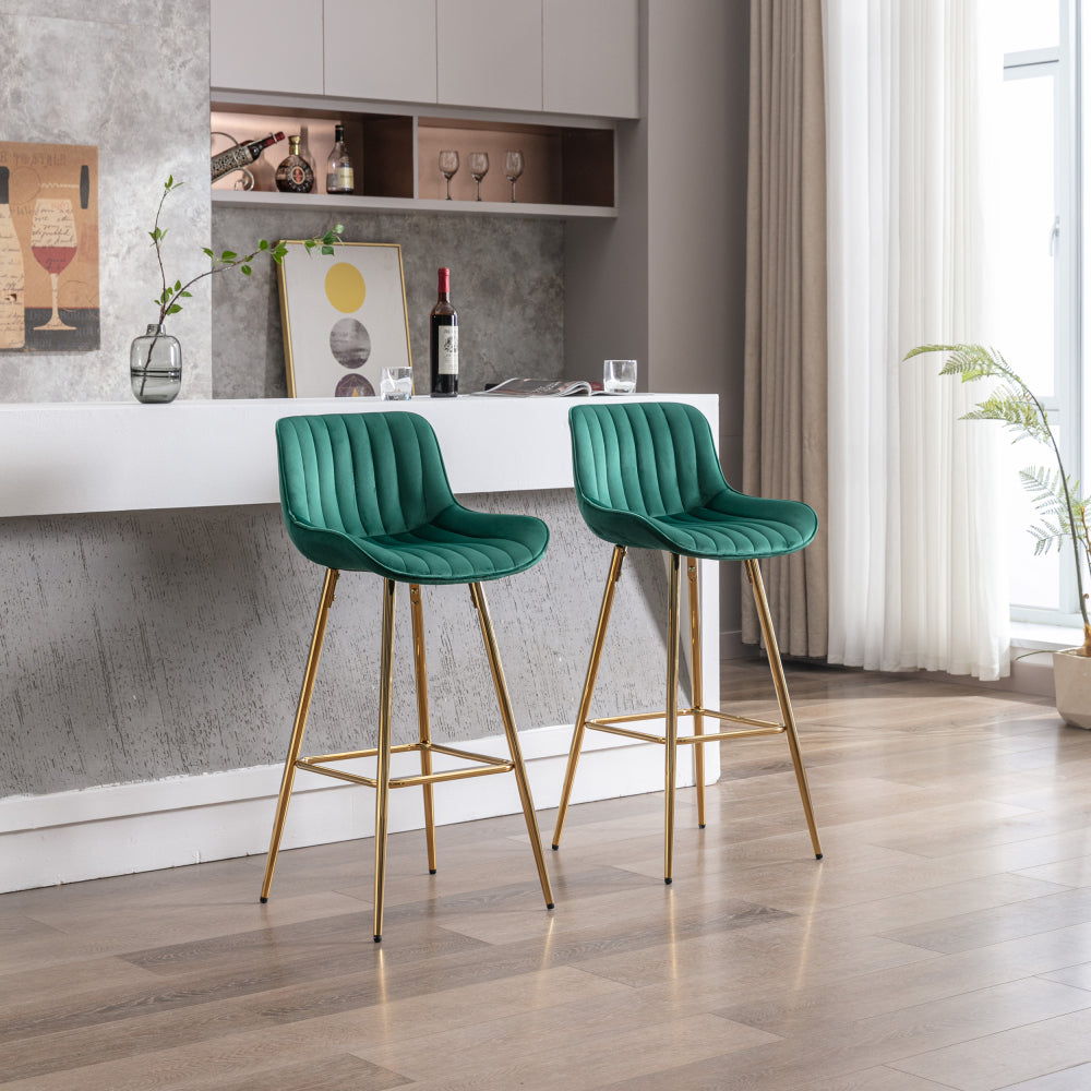 Morrison Bar Stool, Set of 2 (Green)