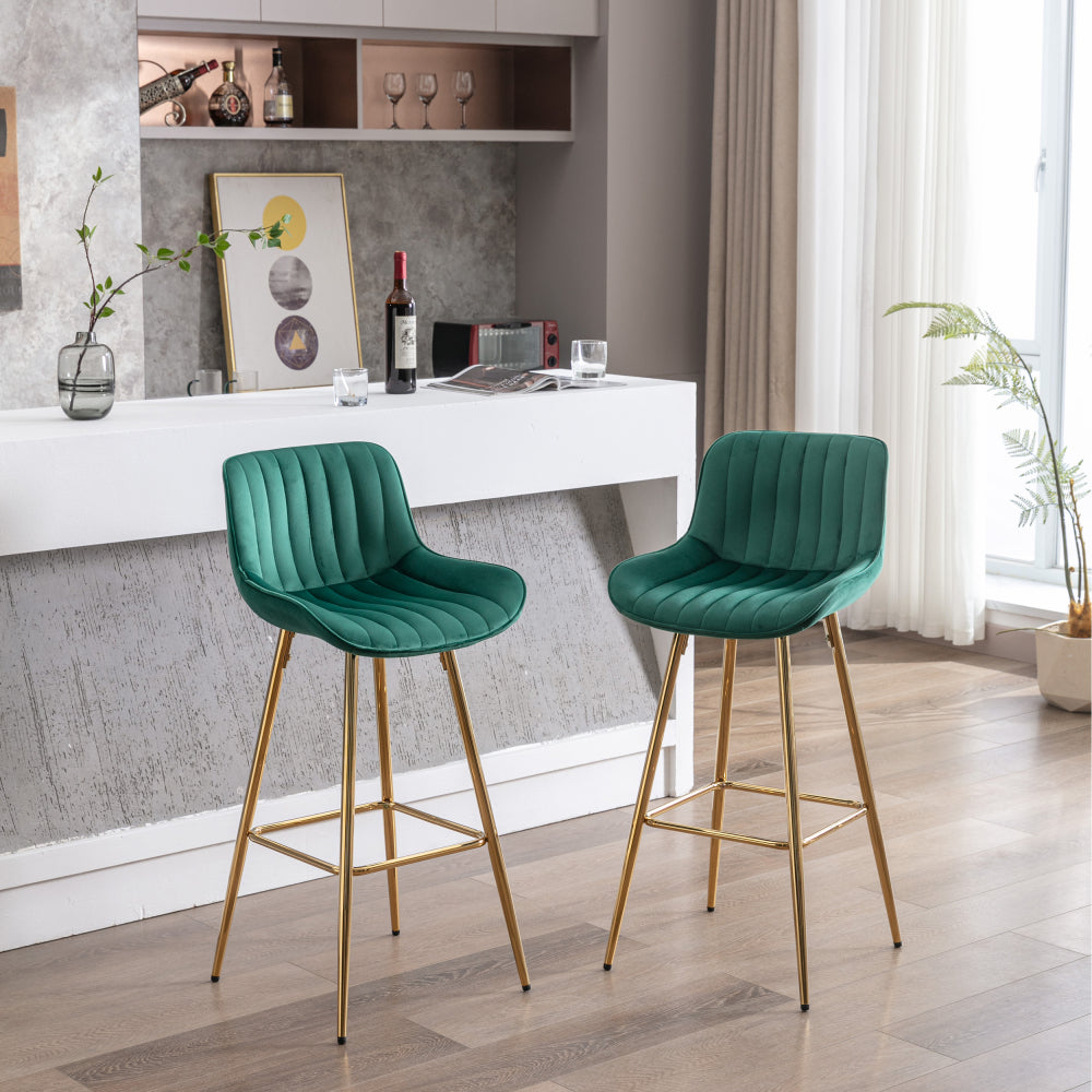 Morrison Bar Stool, Set of 2 (Green)