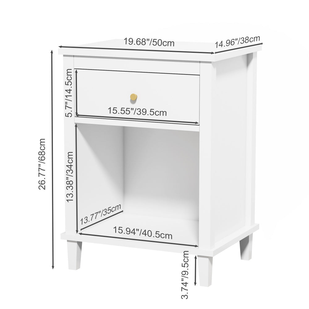 Benson Nightstand, White