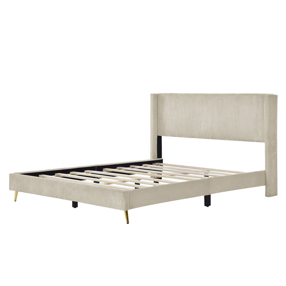 Malani Bed Frame, Queen (Beige)