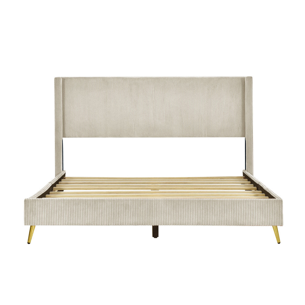 Malani Bed Frame, Queen (Beige)