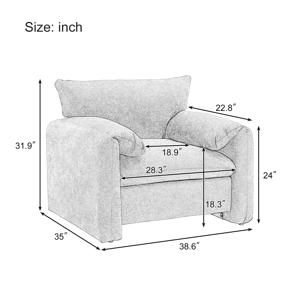 Bonnie Lounge Chair (White)