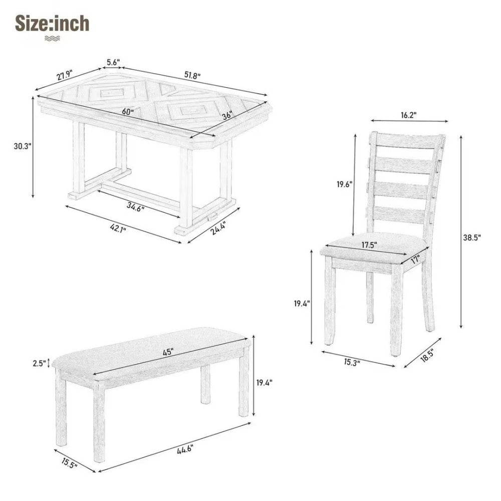 Stormi Dining Set, Set of 6 (Natural)