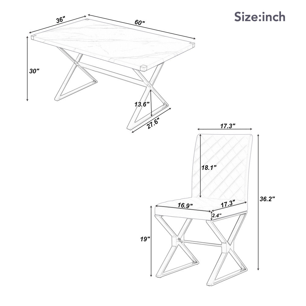 Rowland Dining Set, Set of 7