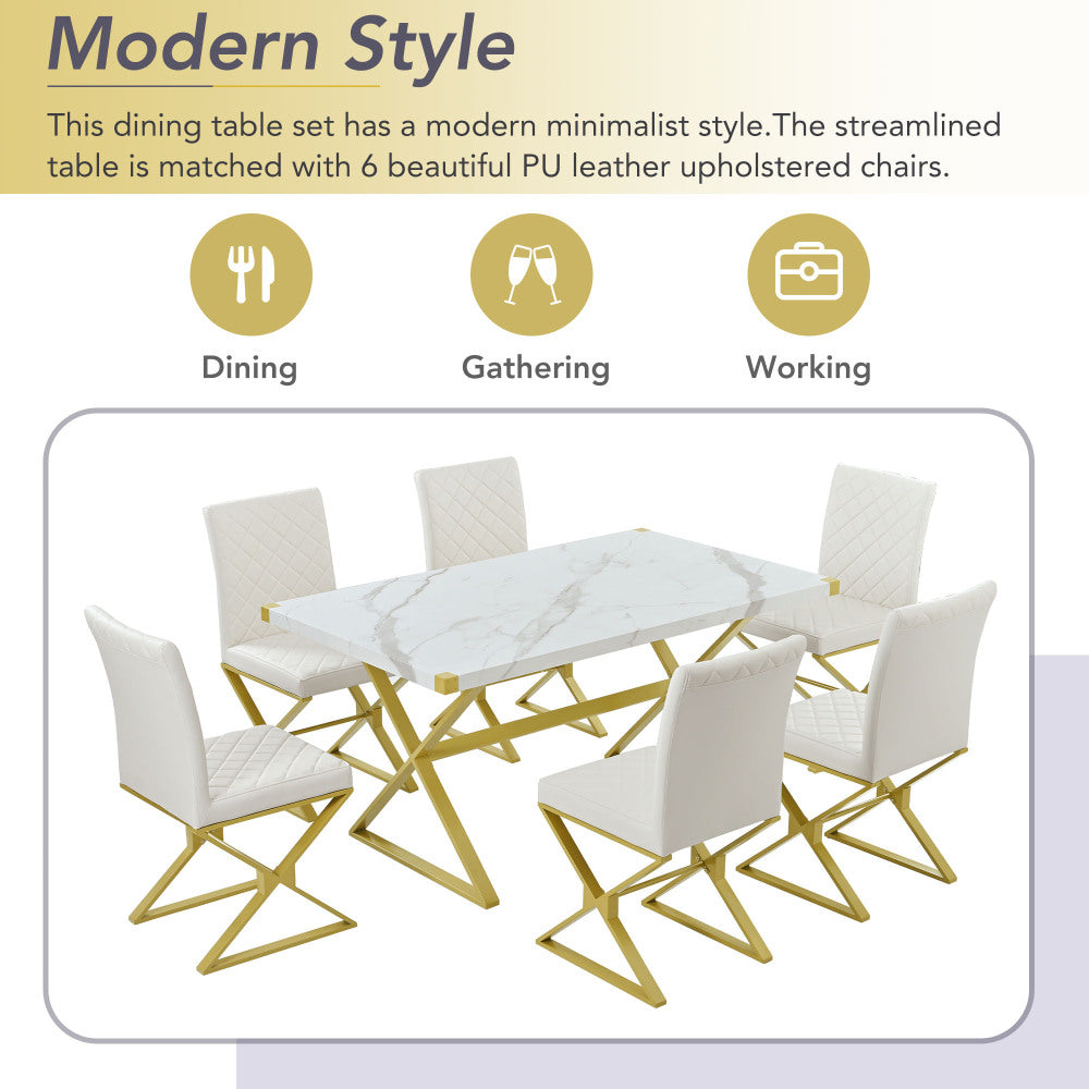 Rowland Dining Set, Set of 7