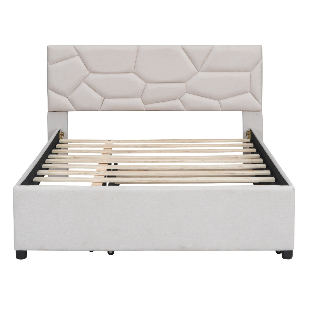 Rivera Bed Frame, Full (Beige)