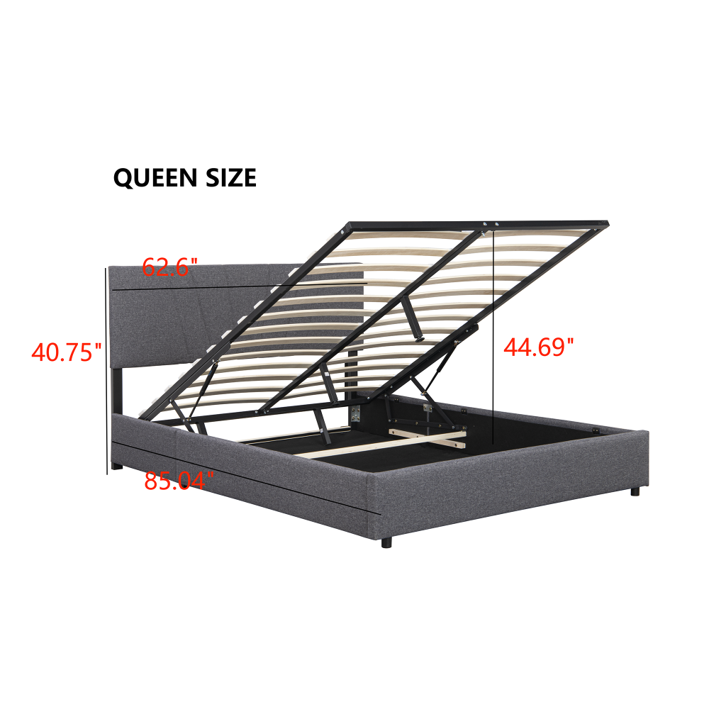 Cassandra Bed, Queen (Grey)